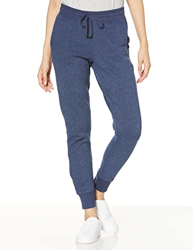 Amazon Essentials Women's French Terry Fleece Jogger Sweatpant (Available in Plus Size), Navy Heather, Large