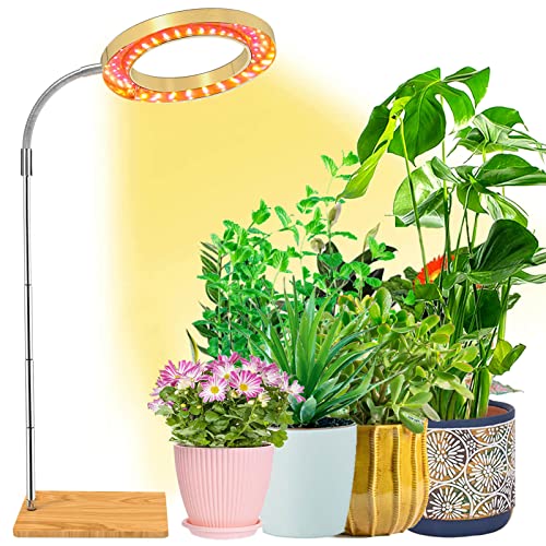 Grow Light for Indoor Plants YVMOOEC LED Growing Light for Indoor Plants Full Spectrum with Base ,Height Adjustable 10-60 Inch, Idea for Plant Shelf ,Plant Pots,Desk Large Plant Light