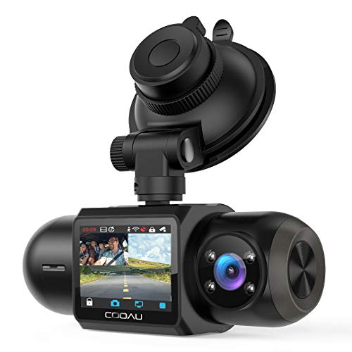 1080P FHD Built-in GPS Wi-Fi Dash Cam, Front and Inside Car Camera Recorder with Infrared Night Vision, Sony Sensor, Supercapacitor, 4 IR LEDsG-Sensor, Parking Mode, Loop Recording (D30)
