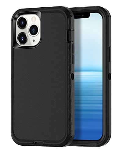 I-HONVA for iPhone 11 Pro Case Shockproof Dust/Drop Proof 3-Layer Full Body Protection [Without Screen Protector] Rugged Heavy Duty Durable Cover Case for Apple iPhone 11 Pro 5.8 Inch,Black