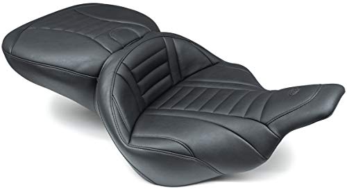 Mustang Motorcycle Seats 76739 Super Touring Deluxe One-Piece Seat for Harley-Davidson Electra Glide & Road Glide 1997-'07, Deluxe, Black, Extended Reach