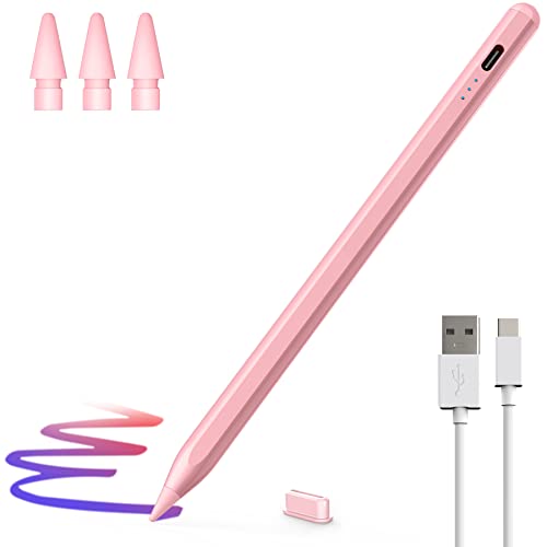 iPad Pencil 2nd Generation Compatible with Apple Pencil Stylus Pen for iPad Palm Rejection Tilt, Power Display, iPad Pro 11/12.9-inch, iPad Air 5th/4th/3rd, iPad 9th/8th/7th, iPad Mini 5th/6th Pink