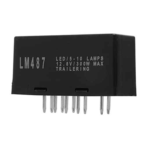 LED Flasher Relay, 10Pin Hazard Warning Turn Signal Flasher Electronic Flasher Relay OE 10383321 LM487 Replacement for Silverado 1500 1500HD 2500HD 3500 20032006