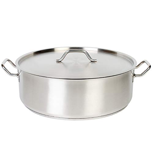 Thunder Group Stainless Steel Brazier, 30-Quart