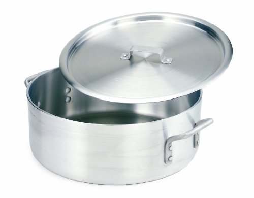 Crestware Extra Heavy Weight Aluminum Braziers with Pan Covers, 30 Quart