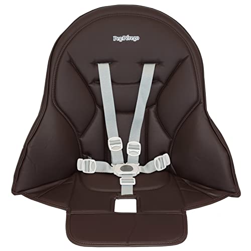 Peg Perego Siesta high Chair Replacement Upholstery with seat Belt, Cacao (Brown)