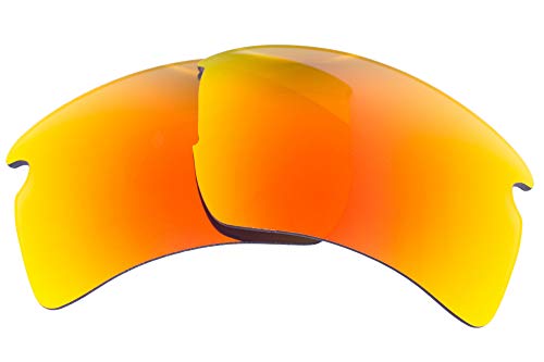 Polarized Replacement lenses for Oakley Flak 2.0 XL OO9188 sunglasses - Crafted in the USA (Grey Polarized w/Red Mirror)