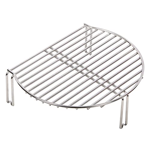 VANKEY Grill Expander for Kamado Joe JR, All-in-one Stainless Cooking Grate Stack Rack fit Small Minimax Green Egg and Other Smoker GrillAdds 60% More Extra Grilling Space