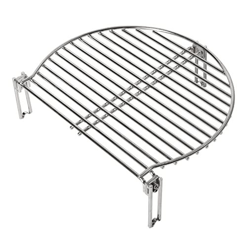 QQPOLE Grill Expander Rack for Kamado Joe JRStainless Steel Stack Rack Expansion Grilling Grid for Small/Minimax Big Green Egg and Other Smoker Grill