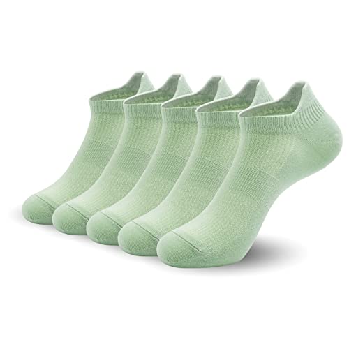 SERISIMPLE Women Ultra Thin Socks Bamboo Low Cut No Show Ventilating Low Ankle Anti Odor Arch Support Mesh Socks 5 Pairs (as1, alpha, m, regular, regular, Green)