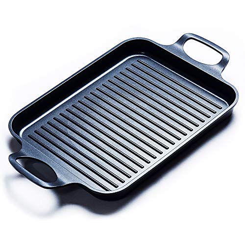SKITCHN Nonstick Grill Pan, Induction Stove Top Grill Plate, Grill Top for Stove, Grilled Pan for Stovetop, Grilling Pan for Indoor, Glass Top Grill Skillet, Gas Range Grill Panel