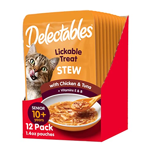 Hartz Delectables Stew Senior Lickable Wet Cat Treats, Multiple Flavors