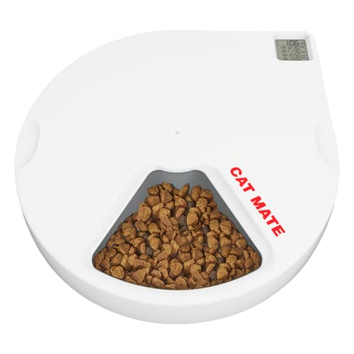 Cat Mate C500 - 5 Meal Digital Automatic Feeder with Ice Packs for Cats and Small Dogs