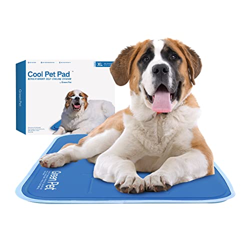 The Green Pet Shop Dog Cooling Mat, Extra Large - Pressure Activated Pet Cooling Mat For Dogs, Sized For XL Dogs (80 Plus Lb.) - Non-Toxic Gel, No Water or Electricity Needed for This Dog Cooling Pad
