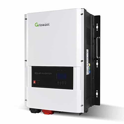 Solar Inverter 6000 Watts 120/240V Upgrade Growatt 48V Split Phase Output Grid Solar Inverter Built-in 80A MPPT Solar Charge Controller Off-grid Backup and Self-Consumption Home Use(3-5 Days Delivery)