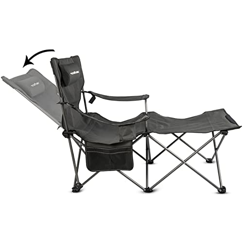 apollo walker Folding Camping Chairs Reclining Beach Chairs for Adults Portable Sun Chairs Outdoor Lounger with Carry Bag,for Fishing,Camp,Picnics