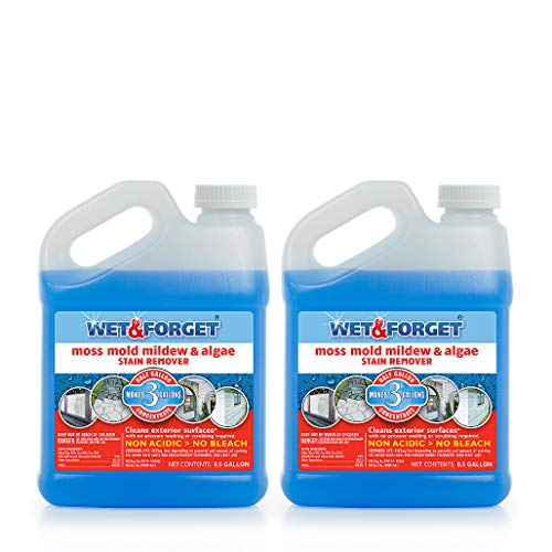 Wet and Forget Moss Mold Mildew & Algae Stain Remover .5 Gallon - 2 Pack