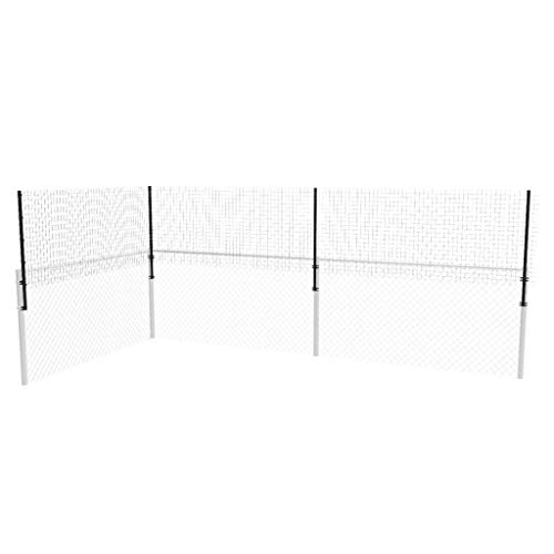 Dog Proofer Vertical Fence Extension System - Prevent Jumping Over Fence - Extend Height 3 Feet (100 Feet, Poly Mesh Fence Material)