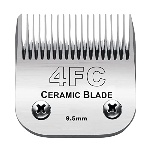 4FC Blade Detachable Pet Clipper Replacement Blades Compatible with Andis Pet Clipper/Oster A5/Wahl KM Series Dog Clipper,Ceramic Blade & Stainless Steel Blade