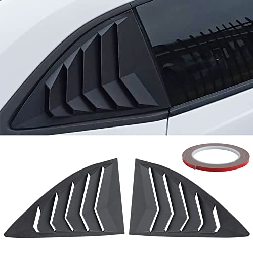 Side Window Louvers Matte Black Compatible with Chevrolet Chevy Camaro 2010 2011 2012 2013 2014 2015 Left Right 2PCS Windshield Sun Shade Cover Lambo Style