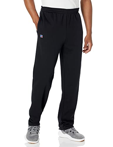 Russell Athletic Men's Cotton Rich 2.0 Premium Fleece Sweatpants, Black, Medium