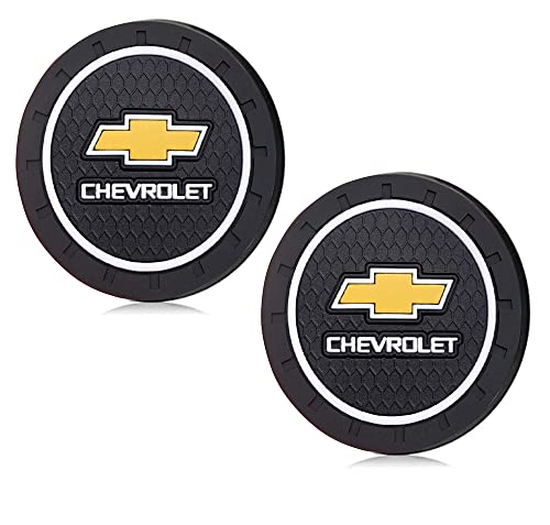 2 PCS Car Interior Accessories Cup Holder Insert Coaster Silicone Anti Slip Cup Mat for Chevrolet Chevy Silverado Colorado Tahoe Malibu Suburban Camaro Cruze Equinox Sonic