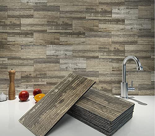 Art3d 102-Piece Peel and Stick Tile Backsplash for Kitchen Bathroom, 3in. x 6in. Stick on Subway Tile Tan