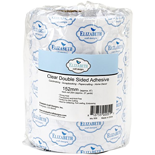 Elizabeth Craft Designs Clear Double-Sided Adhesive Roll, 152mm/6-Inch by 27-Yard