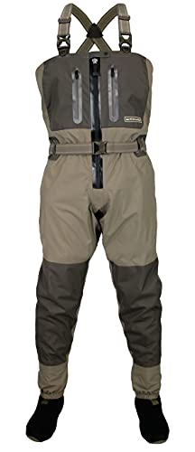 Paramount Outdoors Deep Eddy Zippered Breathable Stockingfoot Chest Fishing Wader (Large)