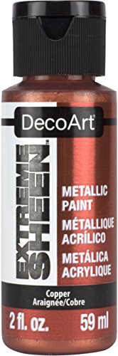 DecoArt 2 Ounce, Copper Extreme Sheen Acrylic Paint, 2 Fl Oz (Pack of 1), Metallic