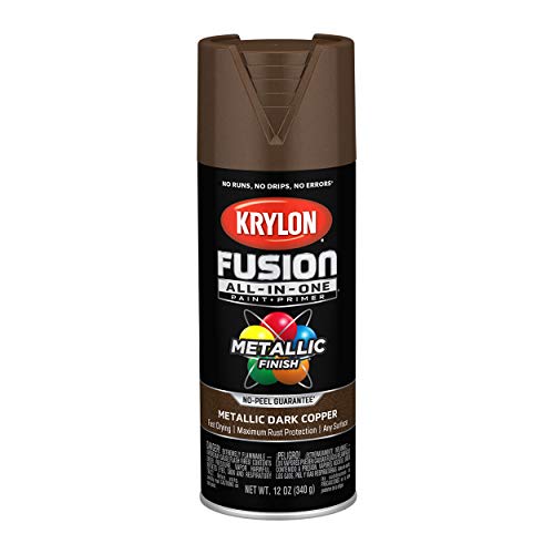 Krylon K02767007 Fusion All-In-One Spray Paint for Indoor/Outdoor Use, Metallic Dark Copper