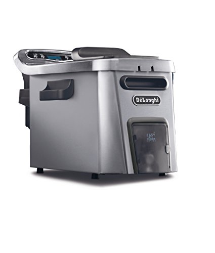 De'Longhi Livenza Dual Zone Easy Clean Deep Fryer, 18 x 11 x 12.5 inches, Silver