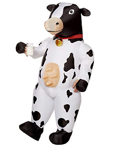 Spirit Halloween Adult Inflatable Cow Costume Multicolored
