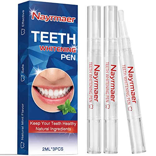 Teeth Whitening Pen, Teeth Whitening Essence, Painless Whitening for Sensitive Teeth, Safe, Effective, Mint Flavor (3Pens)