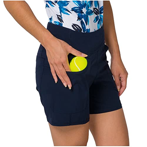 Jofit Apparel Womens Athletic Clothing Pull-On Short for Golf & Tennis, Size Medium, Midnight