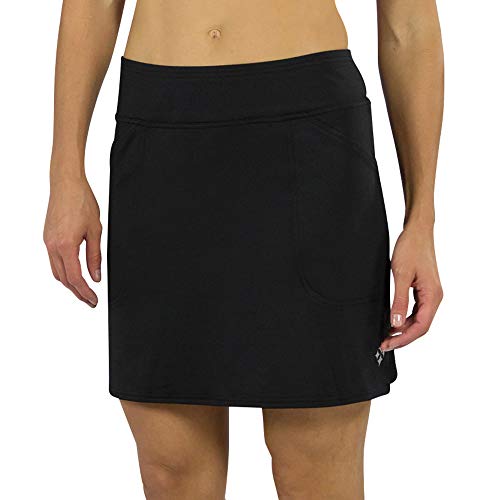 Jofit Apparel Womens Athletic Clothing Long Mina Skort for Golf & Tennis, Size Small, Black