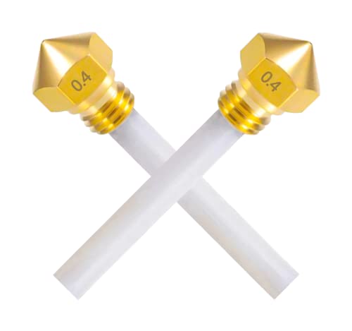 Archetype QIDI TECH Nozzles (0.4mm) X-MaxX-Plus 3D Printer PTFE (45mm36mm) (2pc Kit) (45mm)