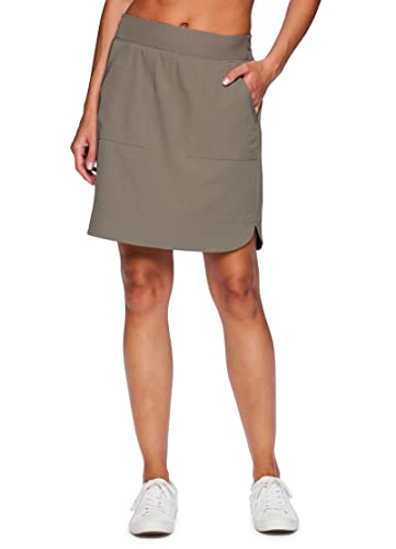 RBX Women's Golf Skort Fashion Woven Longer Tennis Gym Skort Long Length Smoke Sage L