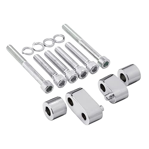 Green-L Driver Floorboard Spacer Extension Kit Fit for Harley Touring Road King Street Glide Electra Ultra 2009-2022 FL Trikes 2009-2013 (Chrome)