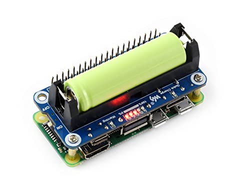 Waveshare Raspberry Pi Li-ion Battery HAT Adapter Bi-Directional Quick Charge Supports PD/QC/FCP/PE/SFCP Onboard SW6106 chip 5V Output