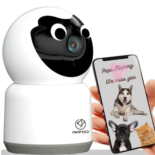 PAPIFEED Pet Camera Indoor Security Cam,1080P HD 5/2.4GHz WiFi Home Camera for Cat/Dog/Baby Monitoring with Phone App 2-Way Audio Night Vision Motion Detection Compatible with Alexa & Google Home
