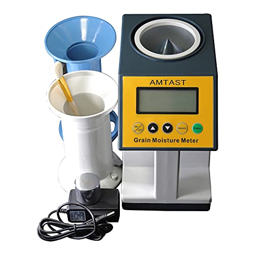 Grains Moisture Density Weight Tester Grain Moisture Meter Smart Density Tester for 24 Kinds of Grains, Hazelnut, Coffee Beans, Cocoa Beans, Rice, Wheat, Corn, Upgraded Grain Moisture Tester GM005