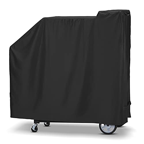 Unicook Grill Cover 55 Inch, Compatible for Gravity Series 560 Grill, Heavy Duty Waterproof Charcoal Grill Smoker Cover, Outdoor Fade Resistant BBQ Cover, All Weather Protection, Black