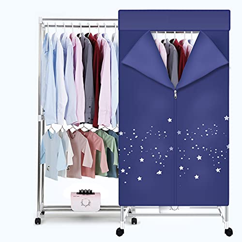 Nekithia Clothes Dryer 1000W Portable Drying Rack 1.5 Meters Double Layer Small Electric Wardrobe Home Apartments Travel RV Dryer Combo