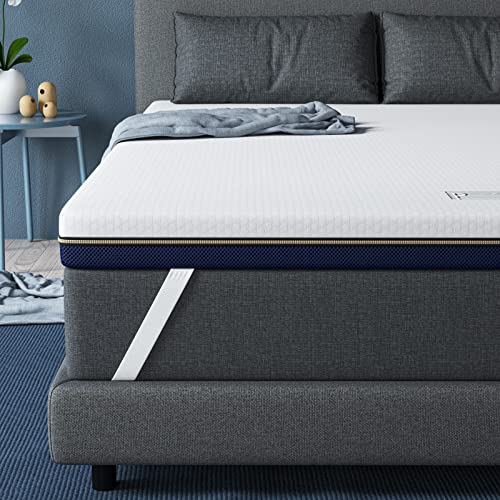 BedStory 3 Inch Firm Memory Foam Mattress Topper Full Size - Extra Firm Bed Topper for Overweight Individuals, Back Pain Relief Enhanced Cooling Pad with Skin-Friendly Cover, CertiPUR-US Certified