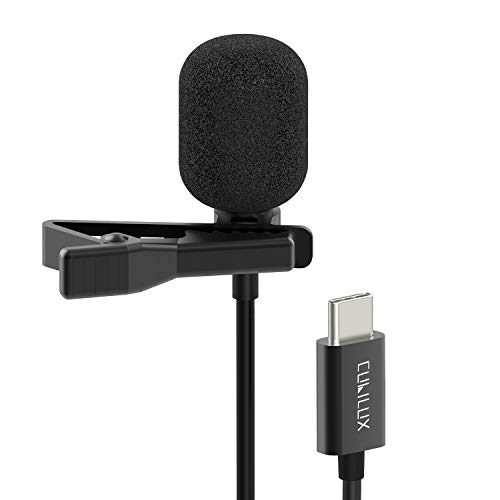 Cubilux USB C Microphone, Type C Lavalier MIC, External Lapel Clip MIC for iPad 10 iPad Pro/Air 5 4/Mini 6, Samsung S23/S22/S21/S20 Z Fold/Flip 4/3/2 Tab S8/S7/S6 Note 20/10, Pixel 7/6 Pro 6a 5, 5 FT