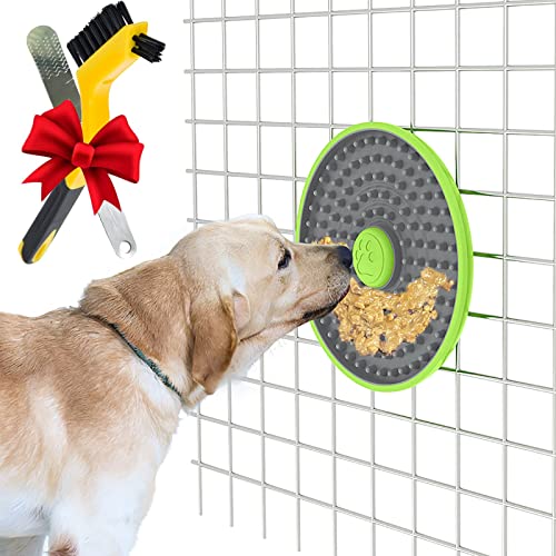 Dog Slow Licking Pad for Cage, Coniengk Feeders Lick Mat for Dogs, Crate Training Toy/Tools Aids for Puppies to Aid Pets Digestion, Relieve Anxiety and Boredom, Puzzle Dogs Slow Feeder Licking Plate