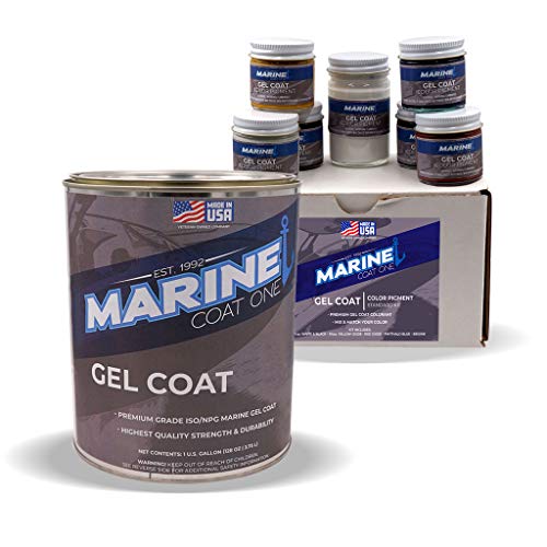 MarineCoat One Complete Repair Kit  White Gel Coat w/Color Pigment Kit (Quart with Wax)