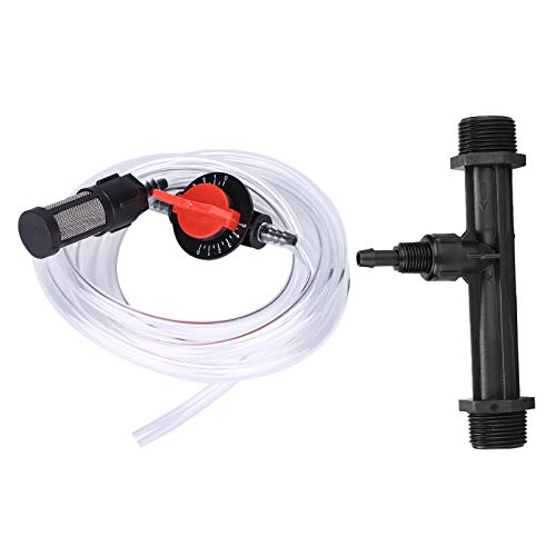 ciciglow Irrigation Device Kit,G3/4 Fertilizer Injector + Switch + Filter + 2.3meters/7.55ft Water Tube for Liquid Fertilizer Injection Through drip Irrigation System