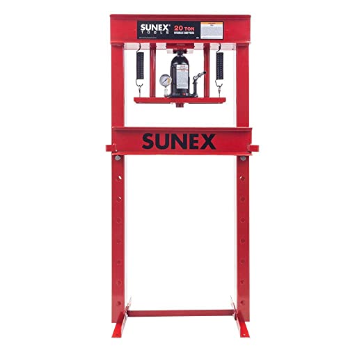 Sunex 5720 Fully-Welded Manual Hydraulic Shop Press, 20 Tons